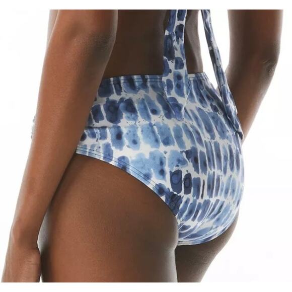 Carmen Marc Valvo Amalfi Coast Maritime Ring Side Bikini Bottom S NWT - Picture 2 of 6